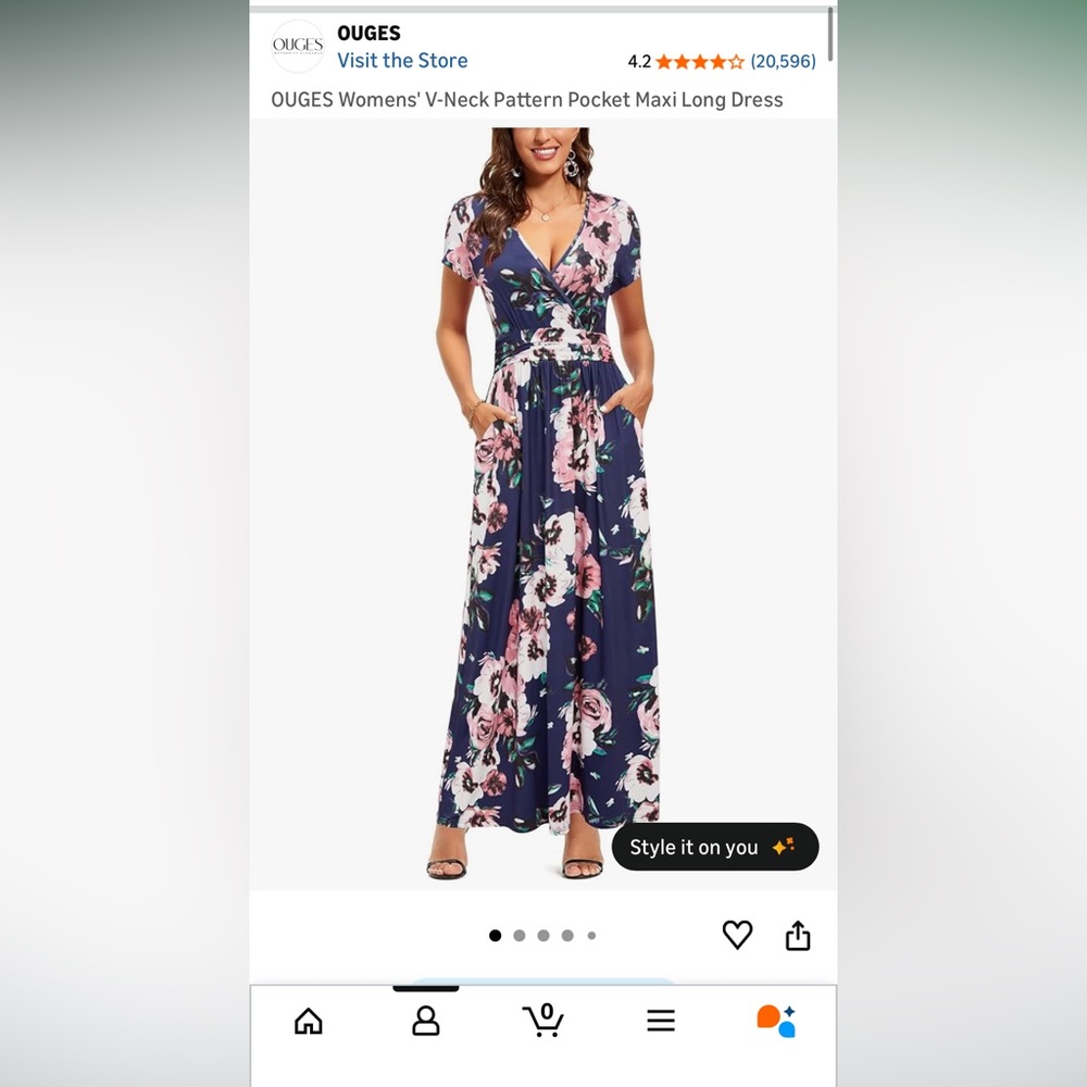 Ouges Floral Maxi Dress | Xxl | Pockets - image 8